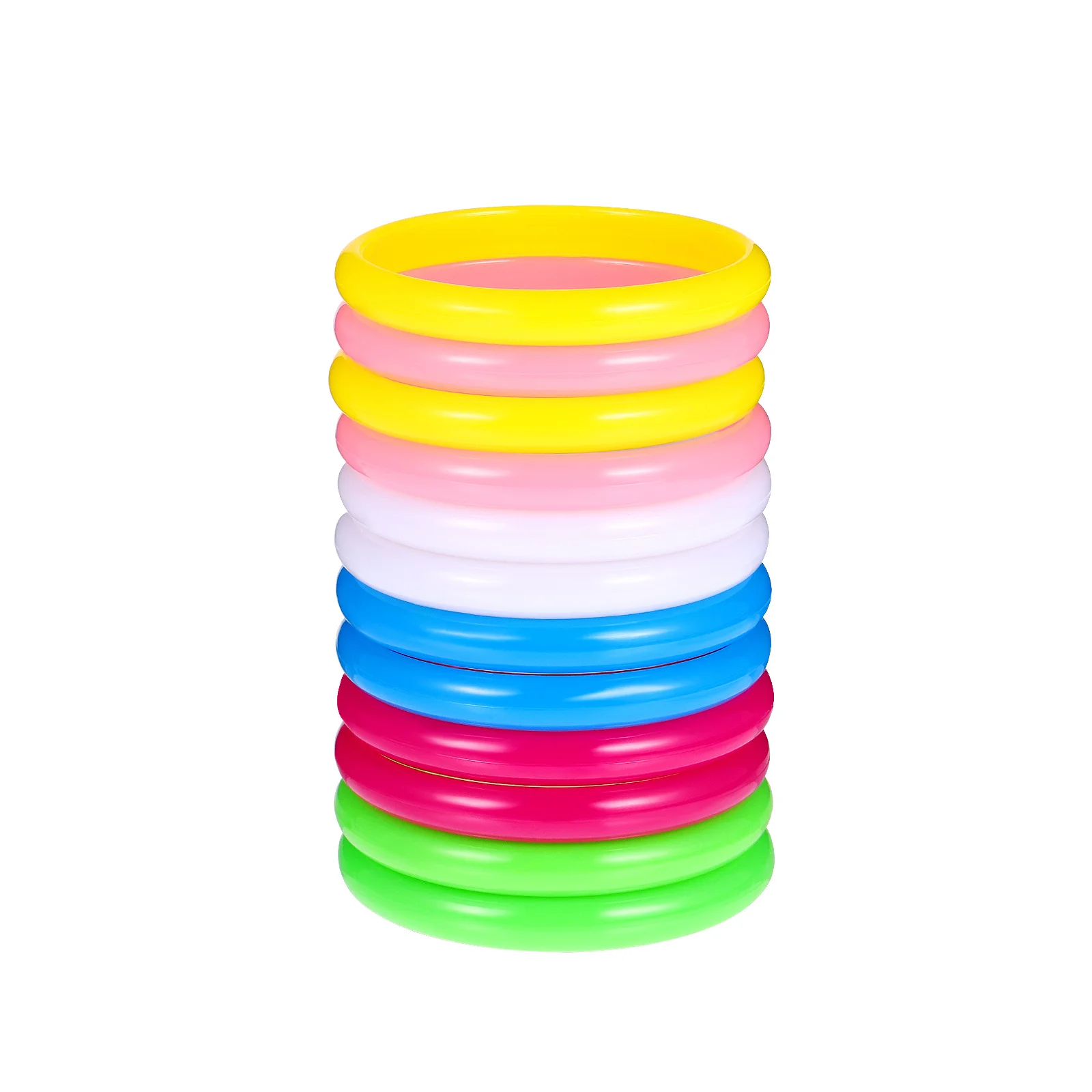 

12Pcs Plastic Bangle Bracelets Resin Jewelry for Women Fashionable Durable Easy Wear Mixed Color Plastic Bangles