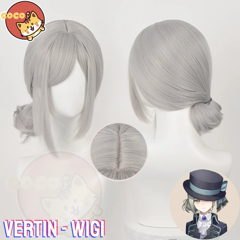 Vertin Cosplay Wig Game Reverse1999 Protagonist Cosplay Vertin Wig 55cm Grey Short Cosplay Wig CoCos