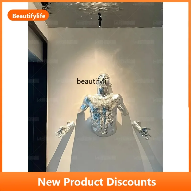 

B73 Креативный настенный мышечный человек, большой орнамент, фигурка, скульптура, бар, клуб, ресторан, магазин, украшение