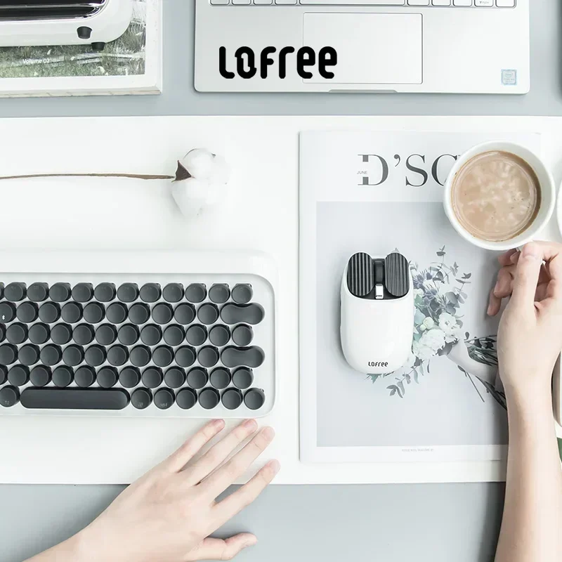 Lofree Eh112s Dot Bluetooth Mechanical Keyboard Wireless White Keyboard Office Laptop Ipad Tablet Dual-use Keyboard