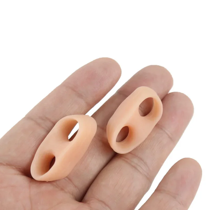 2pcs=1pair Hallux Valgus Silicone Corrector Gel Foot Care Toe Separator Little Finger Protector  Straightener Pedicure