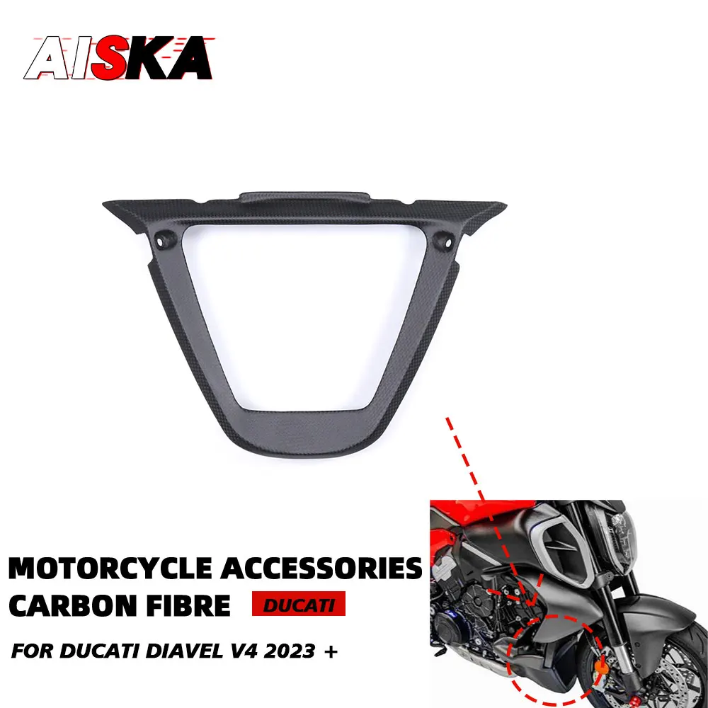 

For Ducati Diavel V4 2023 2024 Full Carbon Fiber V Panel Cover Spoiler Middle Part Radiator Guard Protector Motorcycle Accessory