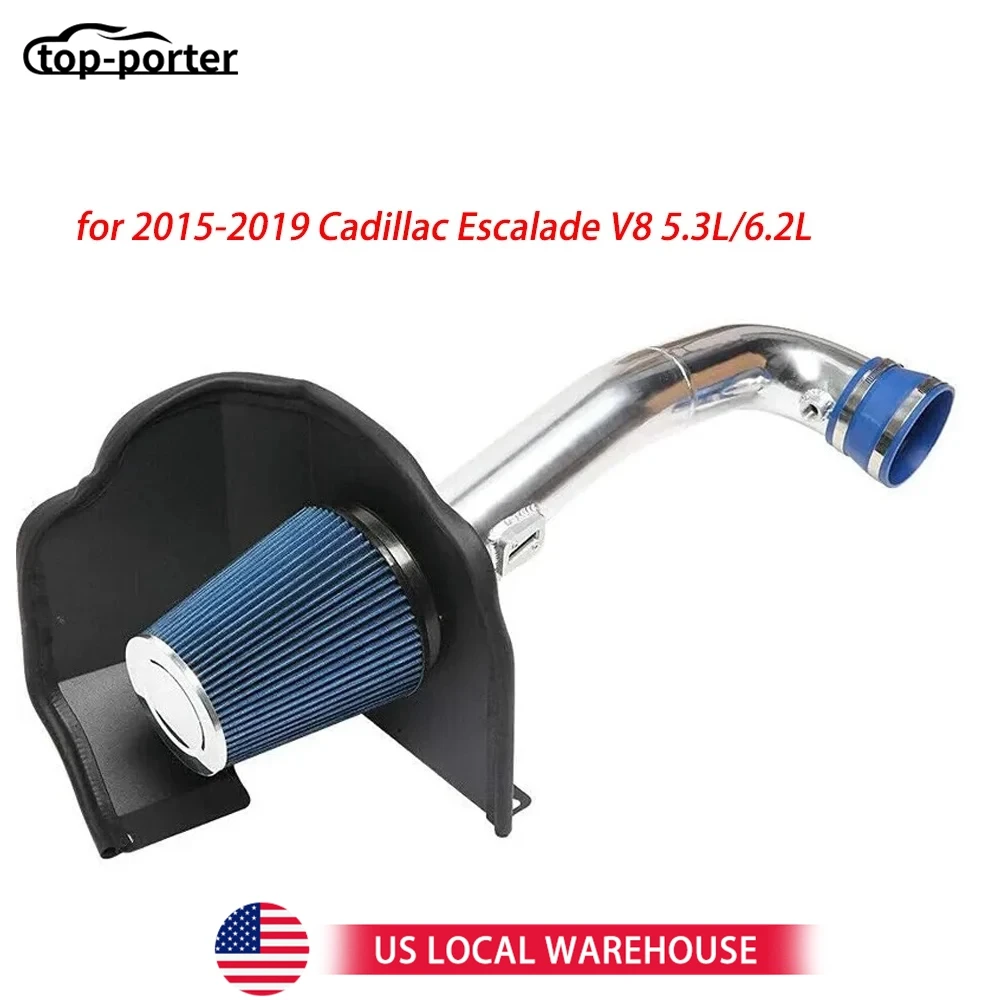 Kaltlufteinlass-Kit mit Filter-Hitzeschild für 2014–2020 Chevy/GMC V8 5.3L 6.2L für 2015–2019 Cadillac Escalade V8 5.3L/6.2L