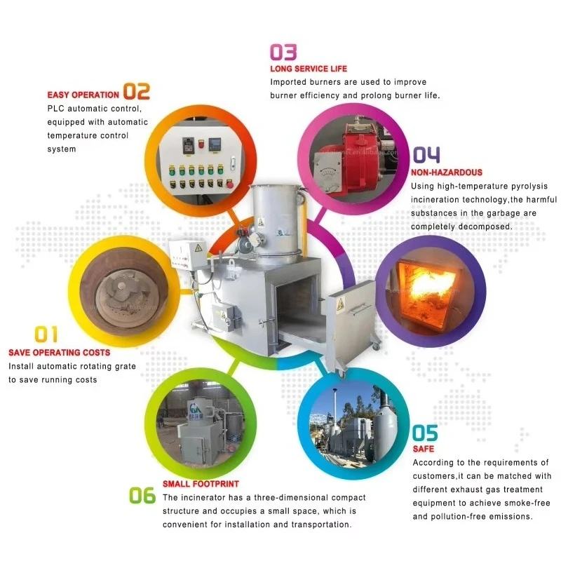 Latest Popular Custom Large Smokeless Mobile Solid Pet Incinerator Durable Pet Cremation Machine Commercial Disposal Equipment