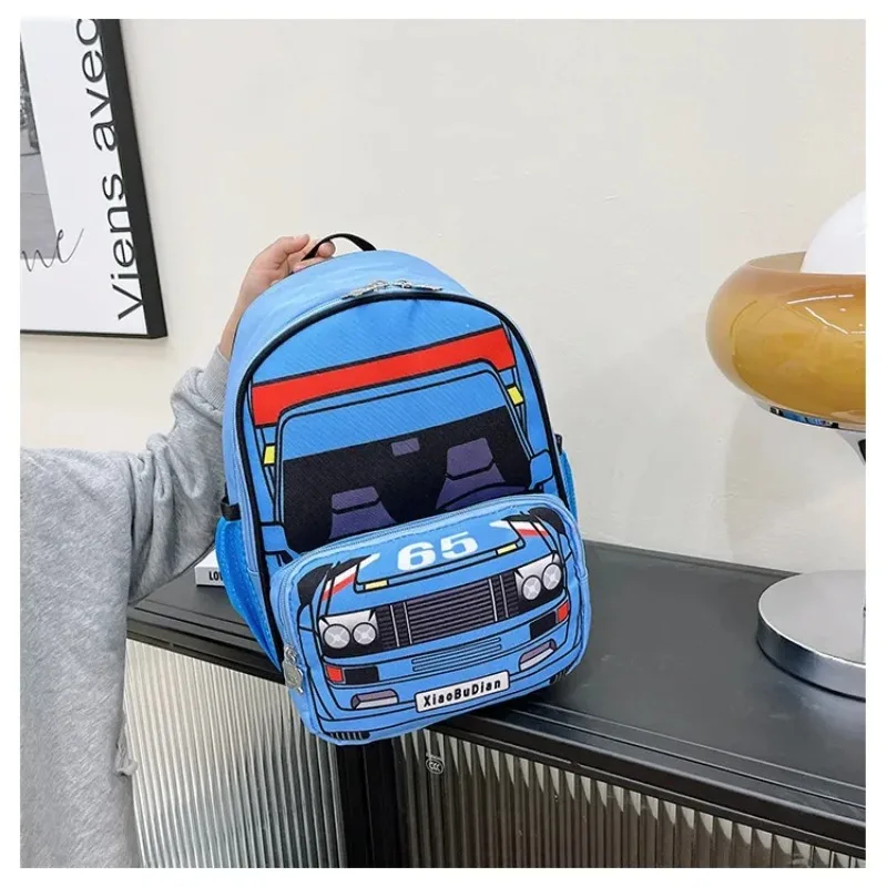 Kids Cute School Bags Fashion Police Car Pattern Schoolbag Boys Girls Korean Fashion Kindergarten Snack Backpack