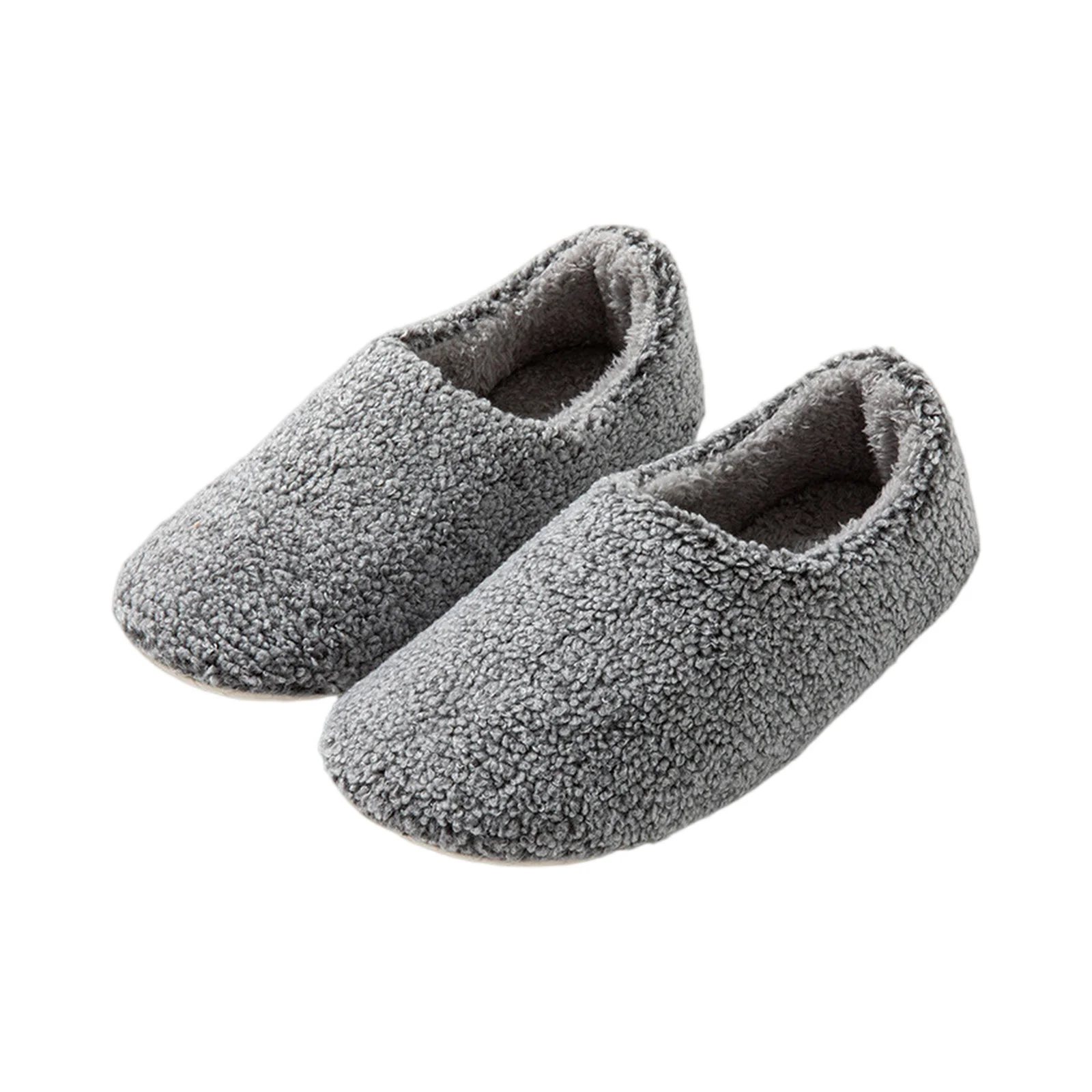 

Winter Casual Women'S Solid Color Plush Slippers Home Warmth Cotton Shoes Woman Shoes Flat Winter Indoor Slippers