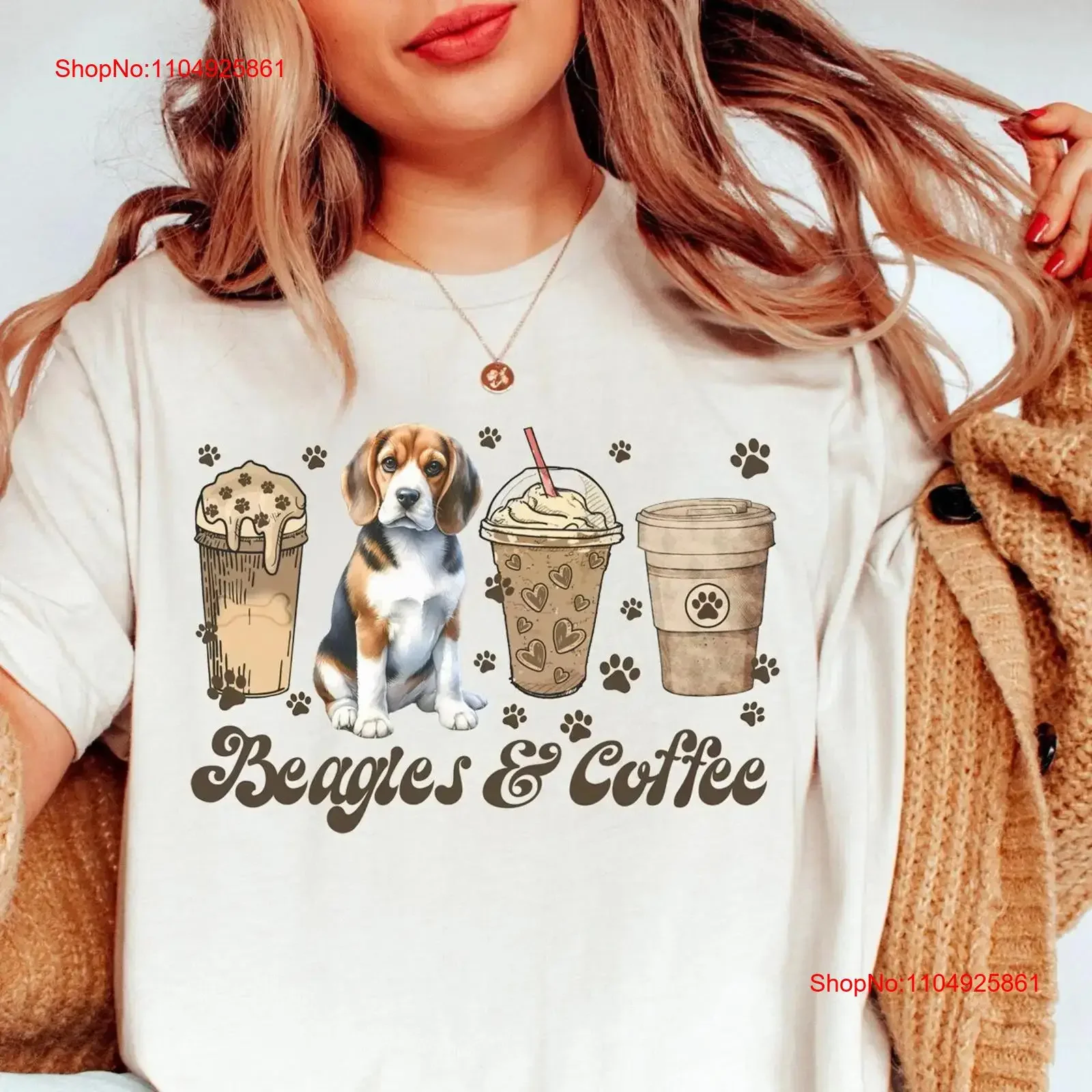 Divertida camiseta Beagle Dog Mom, lindos perros, regalo para personas, café, mascota, vintage, lavado, estirado, ropa de diseñador Unisex