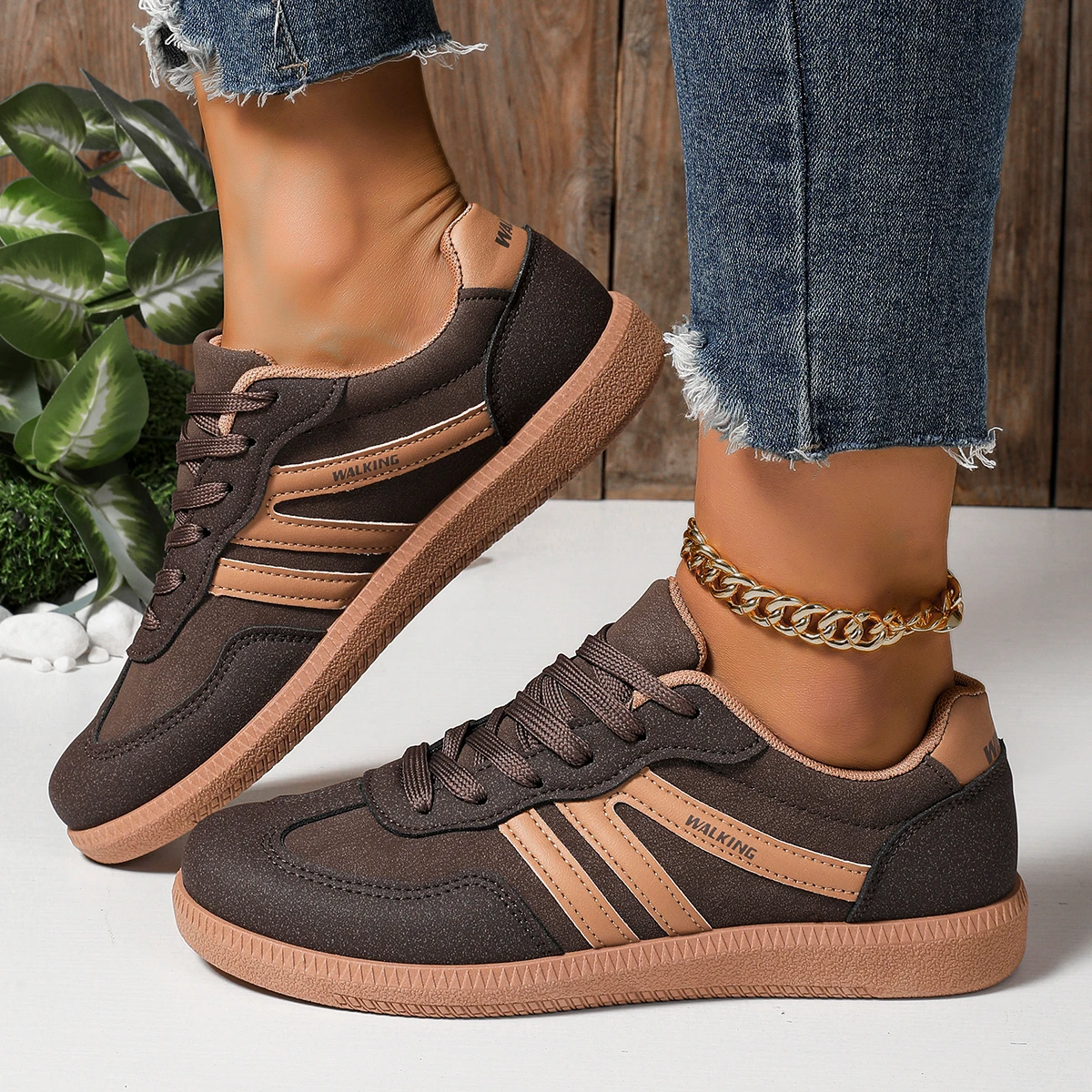 Dexun Scarpe da donna 2025 Nuova primavera Scarpe basse leggere popolari Scarpe da ginnastica casual di nicchia per studenti versatili