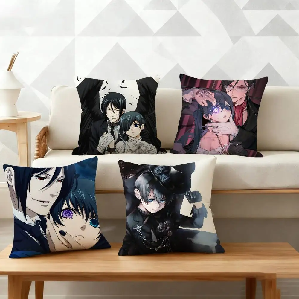 

Anime B-Black Butler horror Pillow Case Pattern Printed Pillowcase For Living Room Sofa Cushion Cover