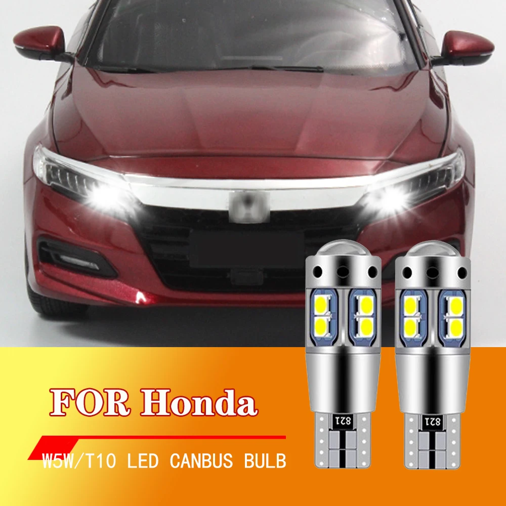 

2pcs For Honda Accord 789 Civic 789 CR-V FR-V HR-V Insight Jazz 234 T10 W5W LED Clearance Side Marker Parking Lights Bulbs