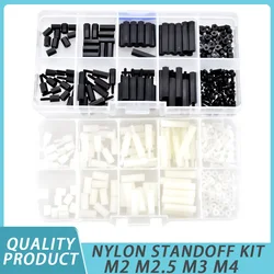 200Pcs/set Nylon PCB  Motherboard Standoff Screw Bolt  Nut Plastic Nylon Insulated Kit M2 M2.5 M3 M4 Hex Hexagon Spacer Column