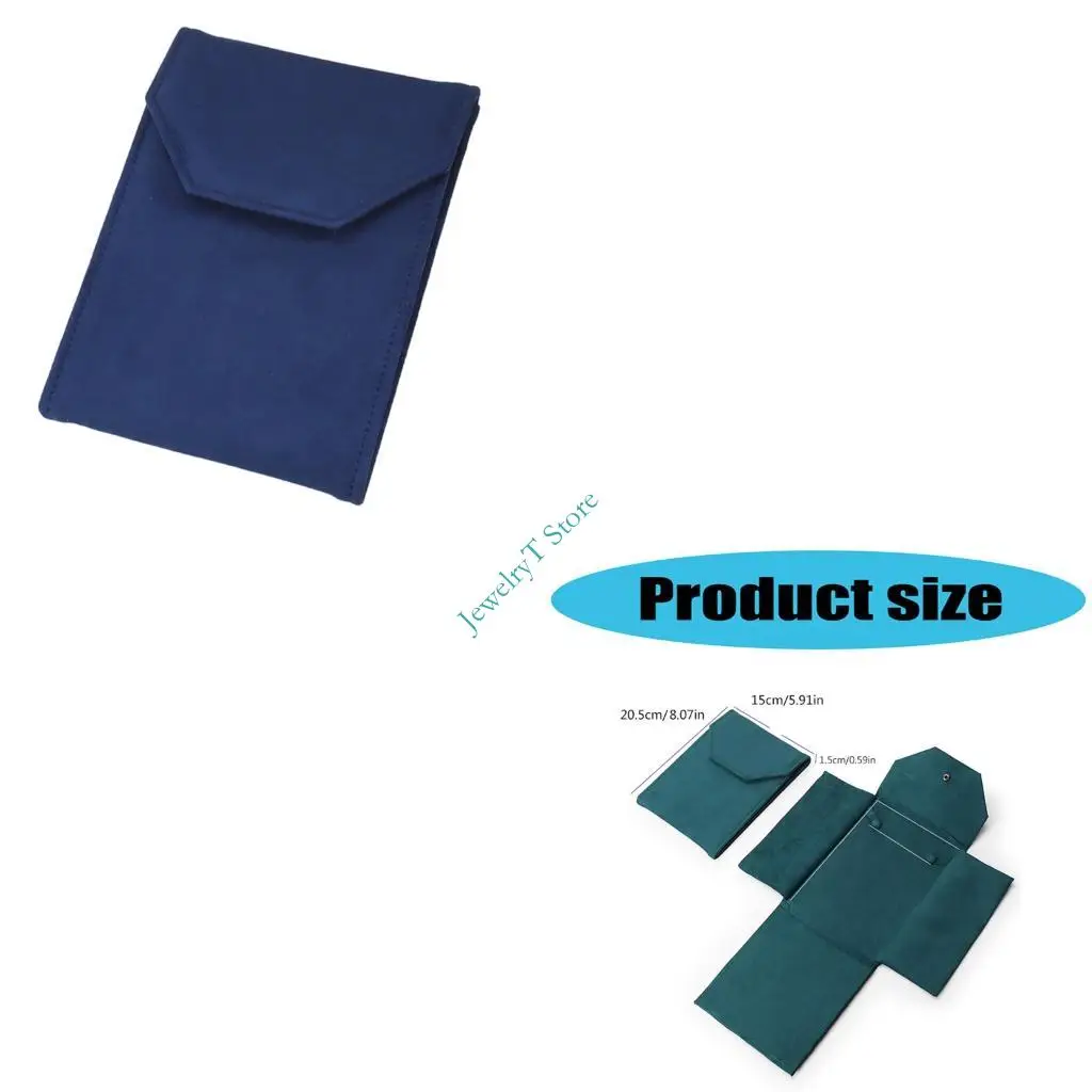 

LX9D закрывающаяся сумка для ювелирных изделий с флокированием, сумка для хранения ожерелья, органайзеры для путешествий