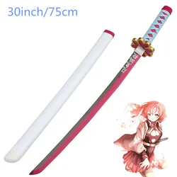 Demon Slayer Cosplay Kanroji Mitsuri 30 pulgadas bambú Katana espada arma Kimetsu no Yaiba juego de rol Agatsuma Zenitsu 75cm modelo