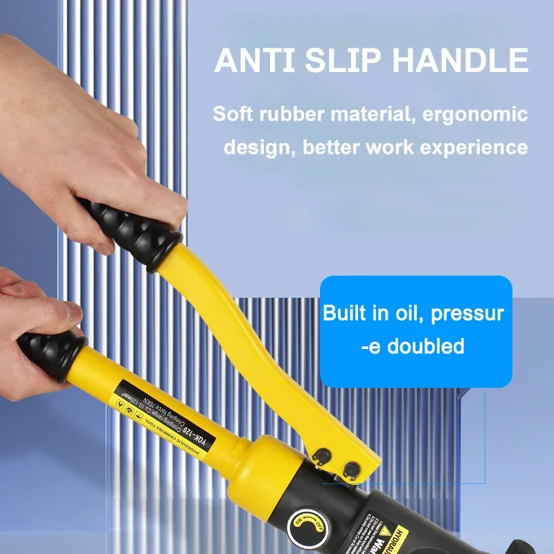 手動油圧式工具 盗難防止 手動クイック圧着ペンチ 銅アルミノーズ圧着ペンチ ポータブルケーブル圧着工具