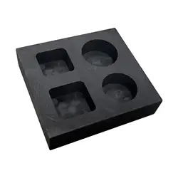 4Slot Graphite Ingot Mold Gold Silver Refining Casting Mould Non-stick