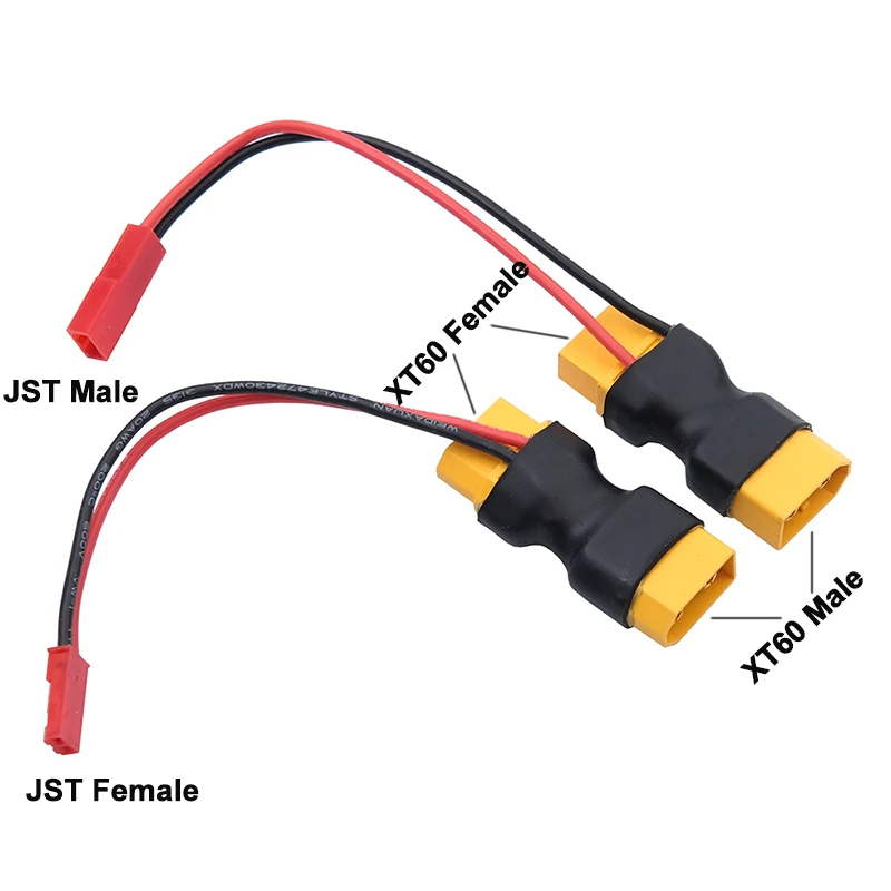 

1pcs XT60 Male to Female with JST Female / Male In-line Power Adapter Lipo Connector for RC Battery Lipo Model Accessory