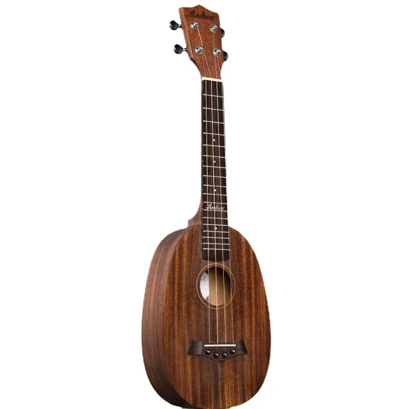 Pineapple Ukulele Ebony Wood 23 Inch Concert Shape Mini Guitar Electric Acoustic 4 Strings Ukelele Guitarra Ukelele