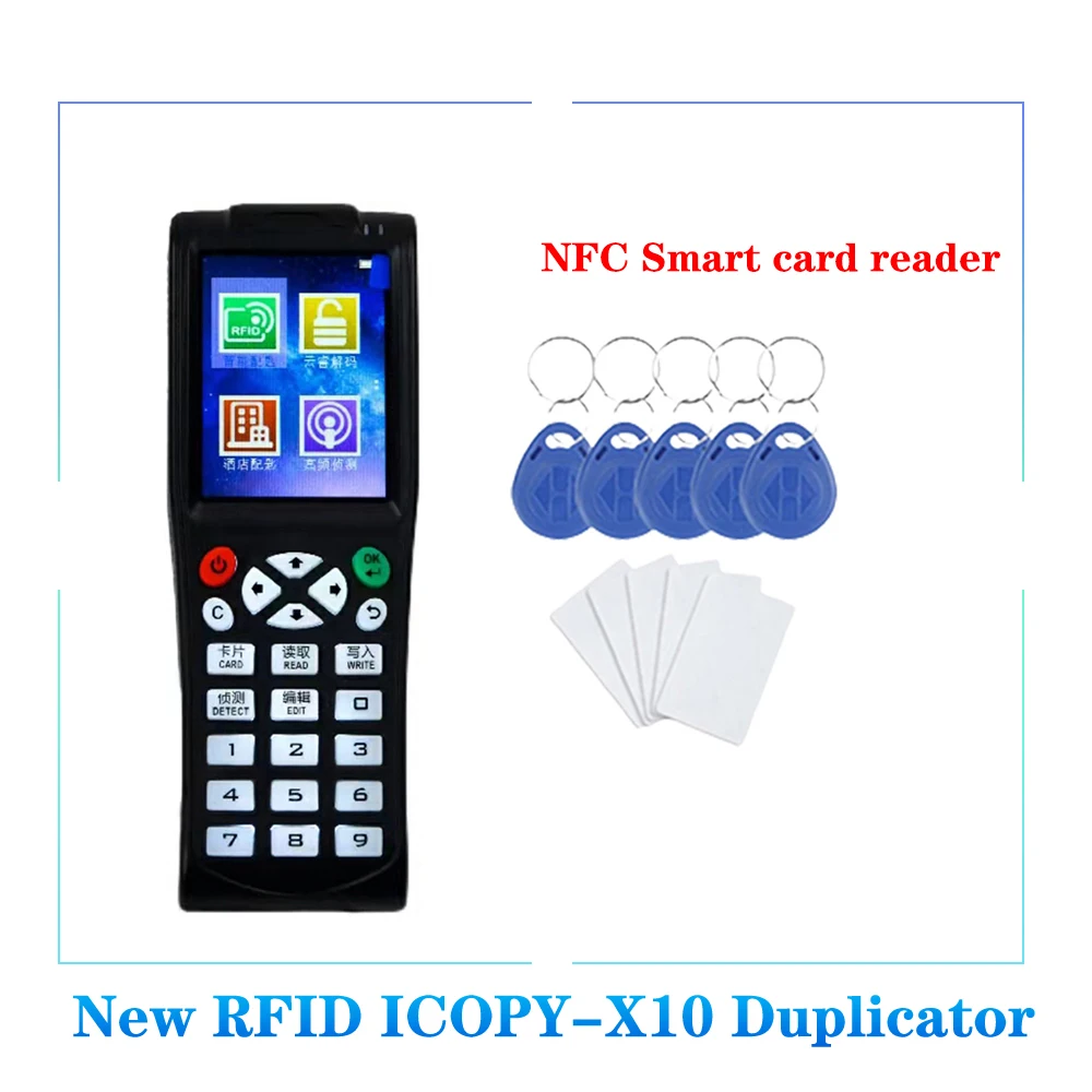 New RFID Icopy8 Pro X10 Copier Encryption Card Reader NFC Key Clone Programmer 13.56MHZ Tag Clone T5577 125KHZ Read and Write