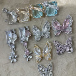 5PCS New Sailor Moon Metal Zircon Nail Art Accessories Butterfly/Moon Zircon Nail Charms Nail Supplies For Professionals