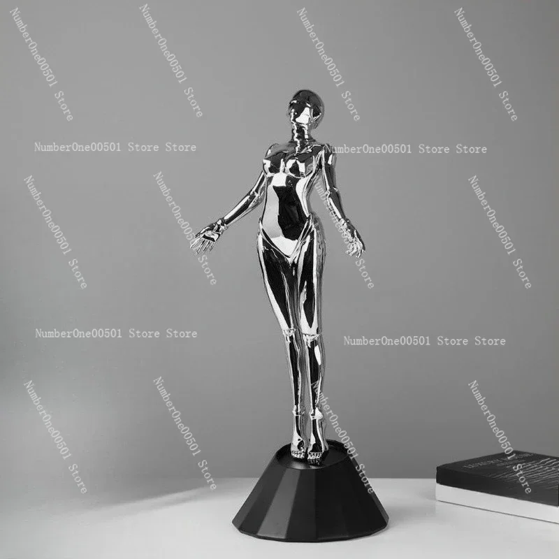 Goddess Sculpture Modern Minimalist Art Decor Mechanical Statue Home Living Room