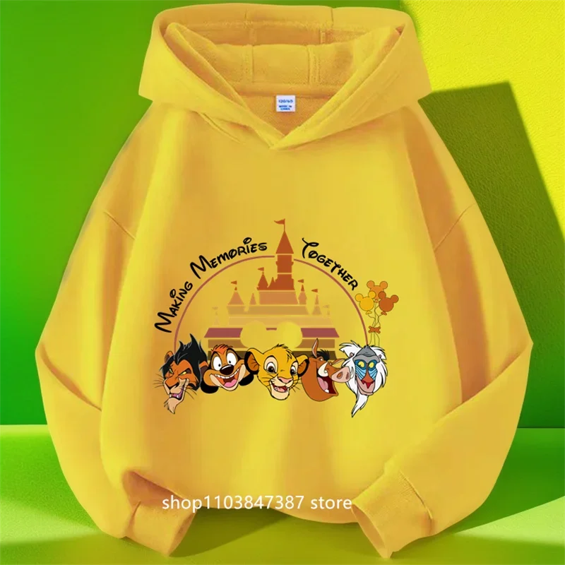 قميص العرق roi Lion Simba pour enfants, garçon et fille, sweat à capuche + pantalon en peluche Kawaii, imprimé tendance #4