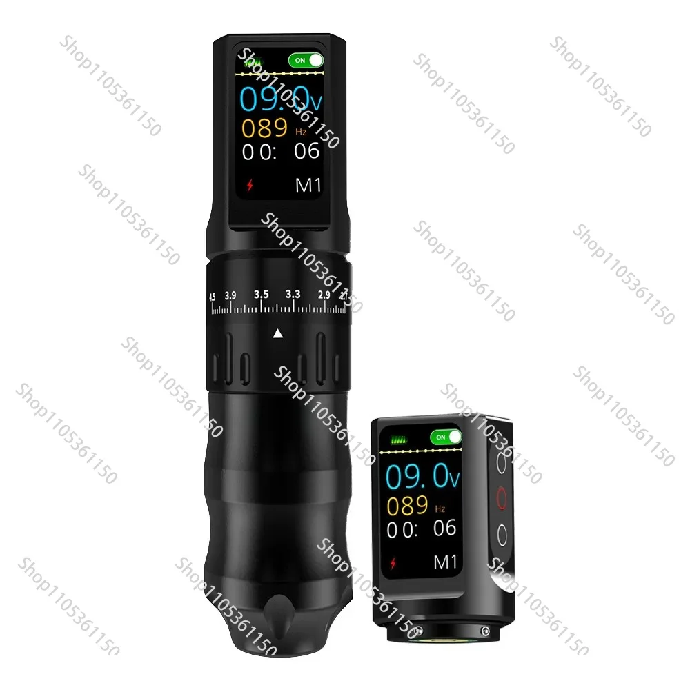 Cross-border H color screen battery tattoo machine, wireless power supply,adjustable stroke,charging tattoo pen,tattoo equipment