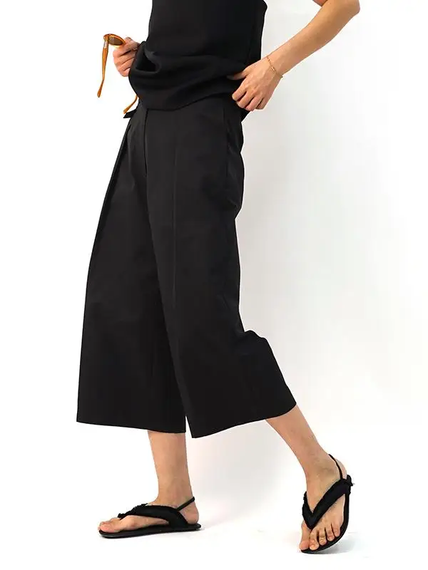 

Bla Slim Wide Leg Pants Women's Summer New Sle Casual Straight Cut Pants Dra Effect Slimming Seven Foot Length