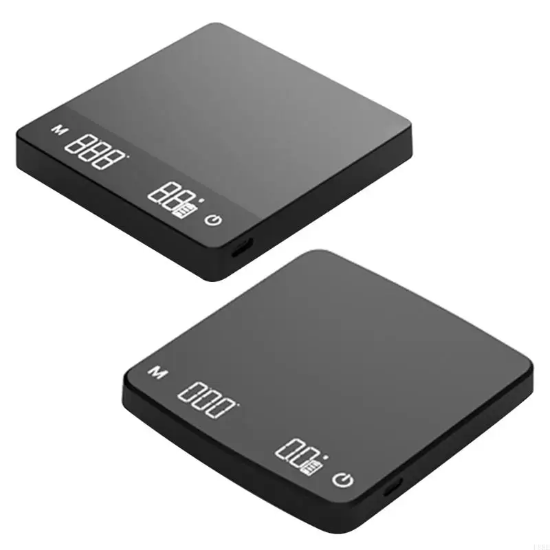 L8RE Mini Balança Café com Temporizador para Café Espresso Despeje Sobre Café 2/3kg / 0,1g Recarregável à Prova D 'Água com