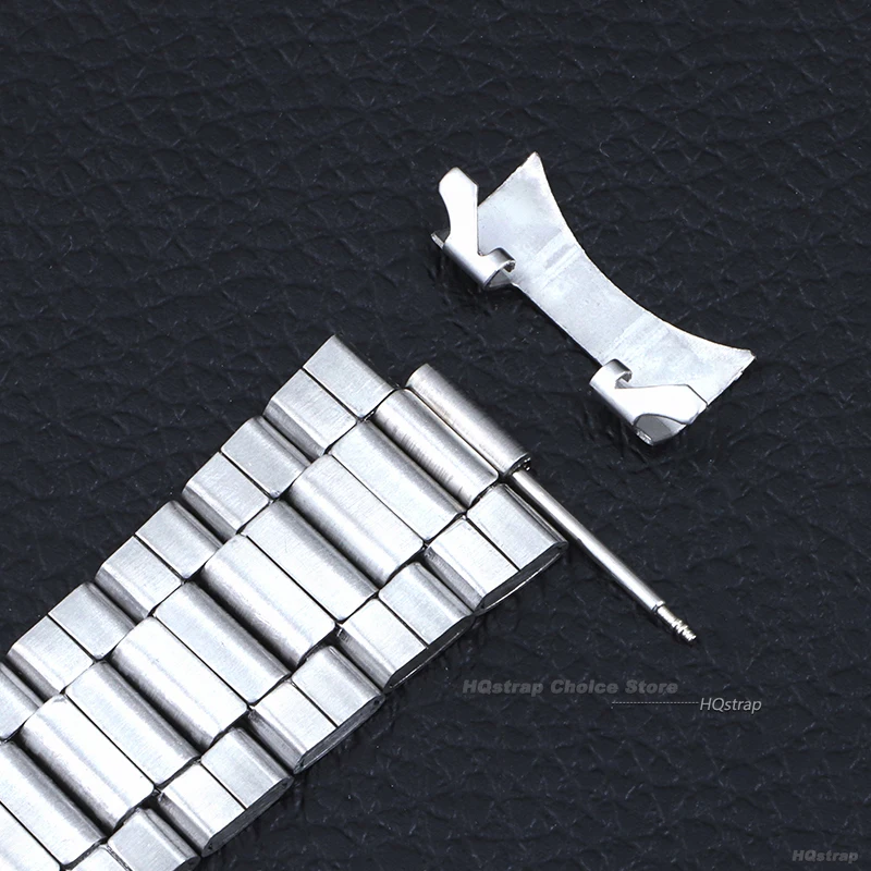 أربطة ساعة من الفولاذ المقاوم للصدأ لسايكو ، حزام معصم مقاوم للماء للرجال والنساء ، سوار عالمي ، نهاية منحنية ، روليكس ، 20 ، 22