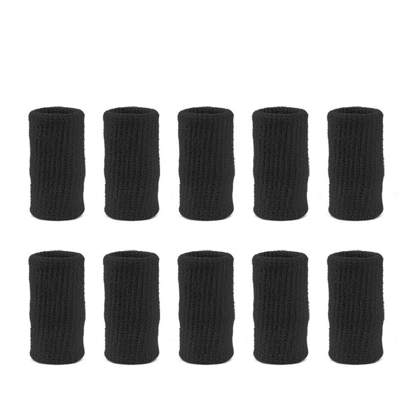 10pcs Elastic Sports Finger Sleeves Arthritis Support Finger Guard Outdoor Basketball Volleyball Finger Protection