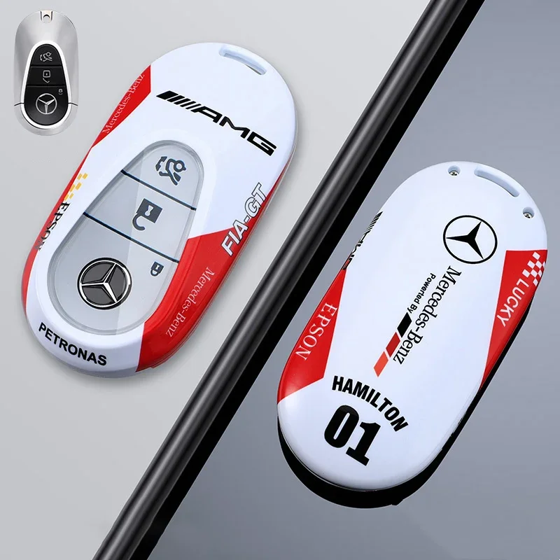 Fashion TPU Bag For Mercedes Benz 2022 S Class W206 W223 C260 C300 S450 S500 Car Remote Key Case Cover Holder Shell Keychain