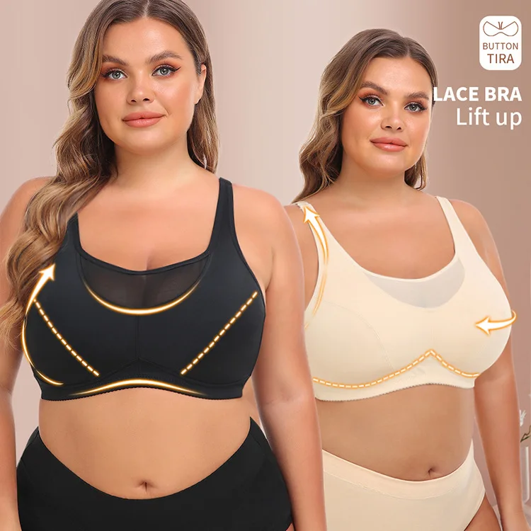 Plus Size Sports Bra Plus Size Non-underwire American Back Vest Bra Casual Plus Size Sports Yoga Underwear