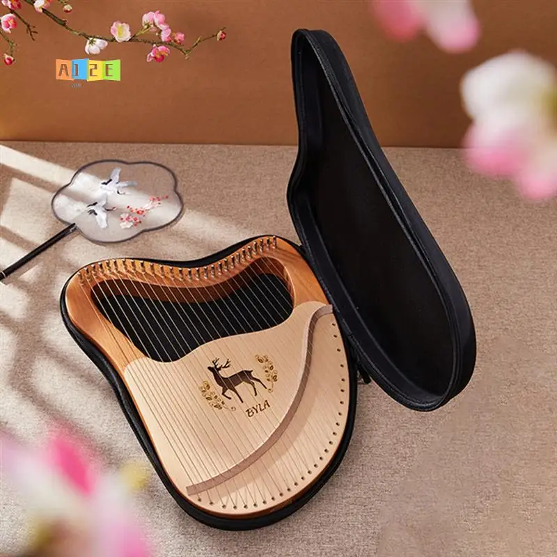 

A12E-Lyre Harp High Quality Lyre Harp Solid Wood Mahogany Lyre Harp Instrument With Case Box Spare Strings