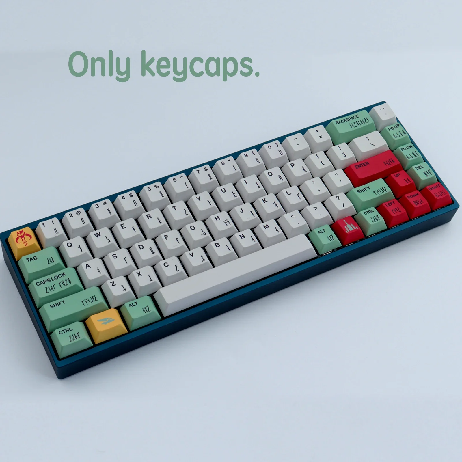 GMK-Tapa de tecla BOBA FETT PBT, accesorio con 167 teclas, perfil de cereza, DYE-SUB personalizado, GMK Star Wars