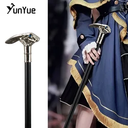 White Rabbit Long Ear Metals Walking Stick Lady Fashion Decorative  Walking Cane Gentleman Elegant Cosplay Cane 93cm