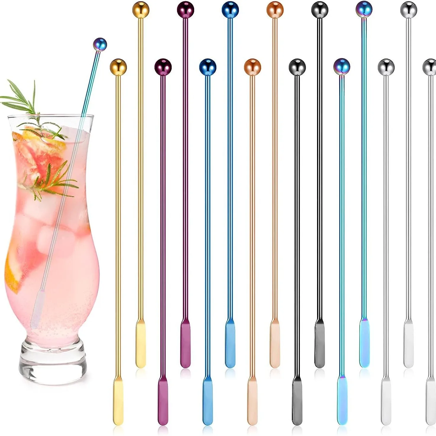 304 Stainless Steel Coffee Stir Stick Bar Juice Rio Cocktail Drink Creative Mixer Stick Champagne Swizzle Sticks