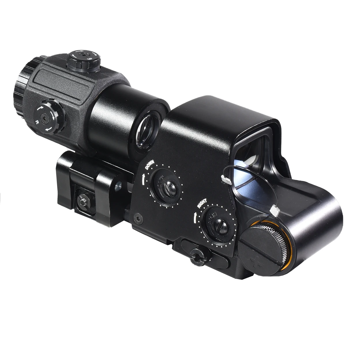 Eot**h 558 G43 Magnifier Holographic Sight Scope Folding Side Flip G45 5X Magnifiers for 558 556 553 Tactical Reflex Scope