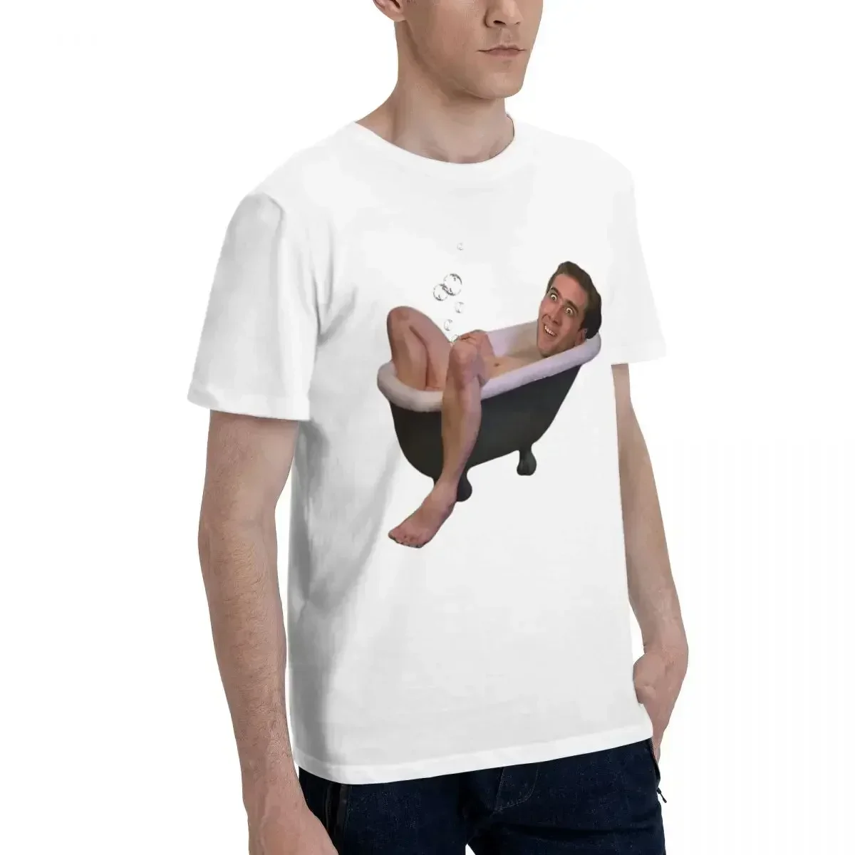 Taking A Bath Style TShirt Nicolas Cage Kim Coppola Comfortable Creative Gift Idea T Shirt Stuff Hot Sale