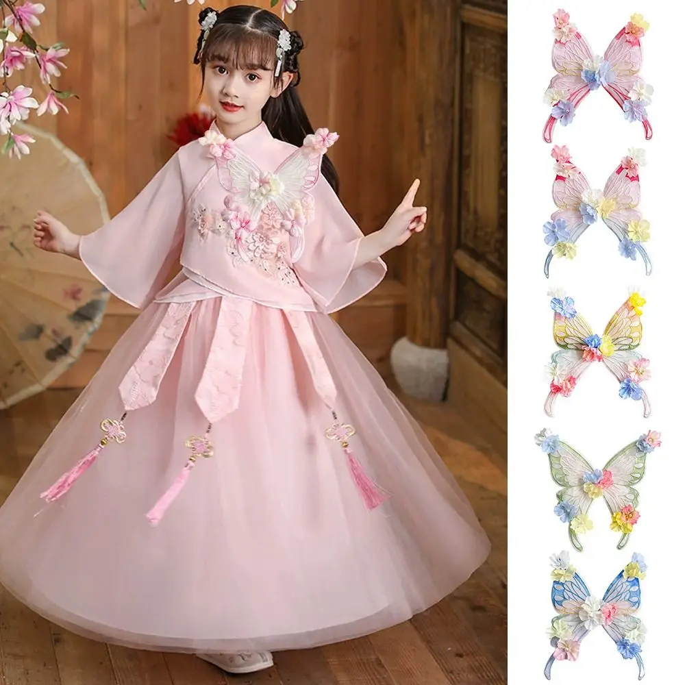 

Polyester Fibre Flower Mesh Embroidery Design Flower Shape Cloth Sticker Handmade Multi-layer Butterfly
