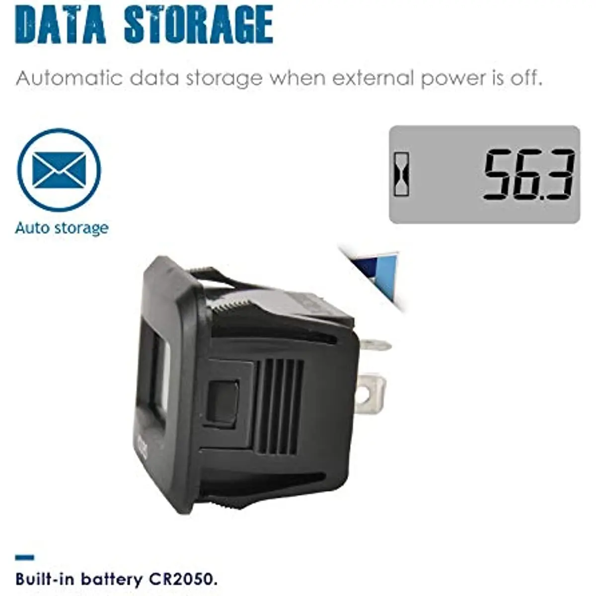Imagem -04 - Digital Hour Meter Lembrete de Manutenção Volt dc 5v a 60v para Ztr Lawn Mower Trator Gerador Carrinho de Golfe Carro Club
