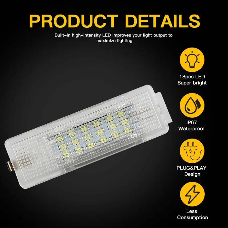 1x LED Luggage Compartment Trunk Boot Lights For VW Golf MK5 MK6 MK7 Jetta Passat B6 B7 B8 CC Scirocco Tiguan Touran Touareg T5