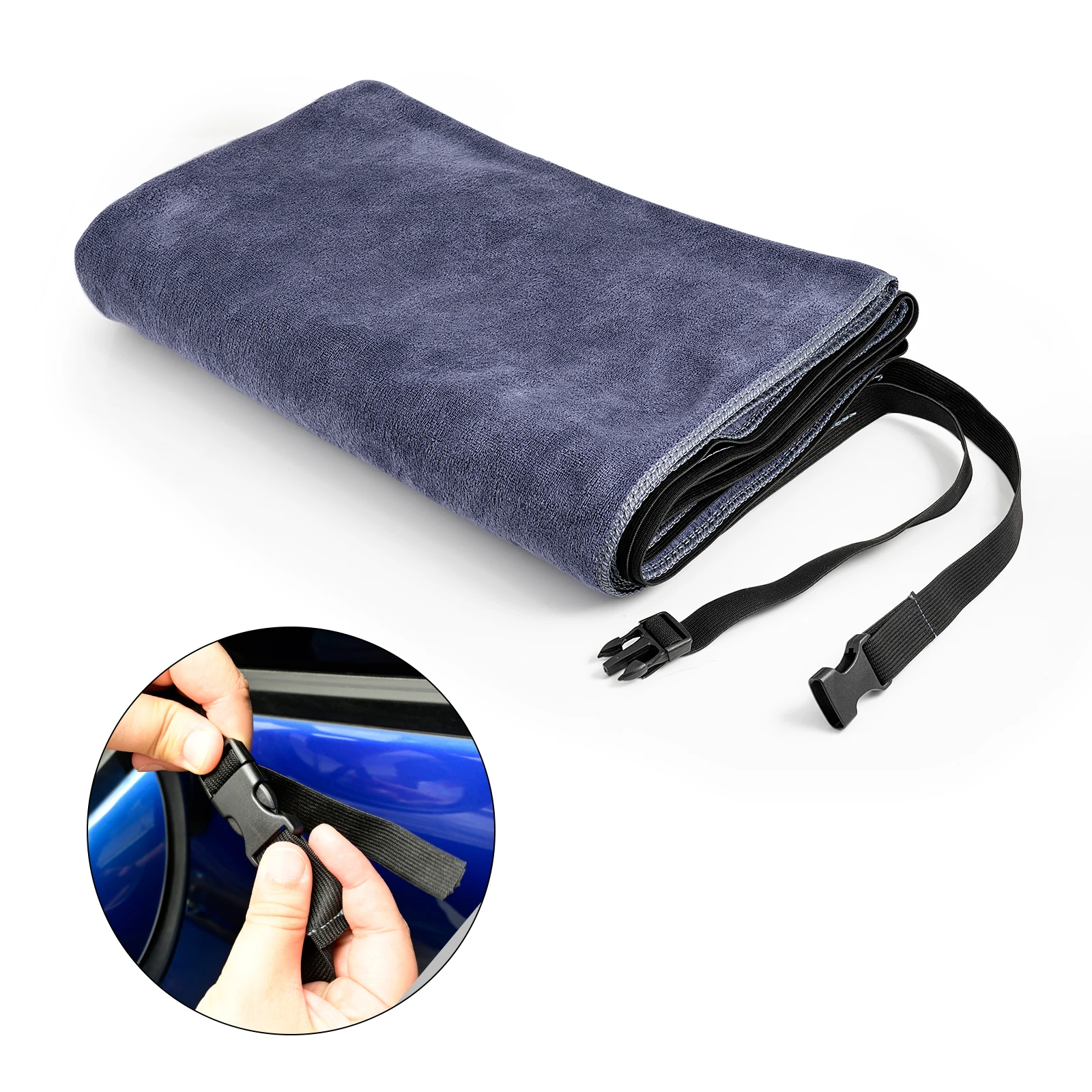 EHDIS Big Covering Microfiber Towel Window Tint Tool For Car Glass Wash Side Door Panel Guard Waterproof Protector Drying Cloth