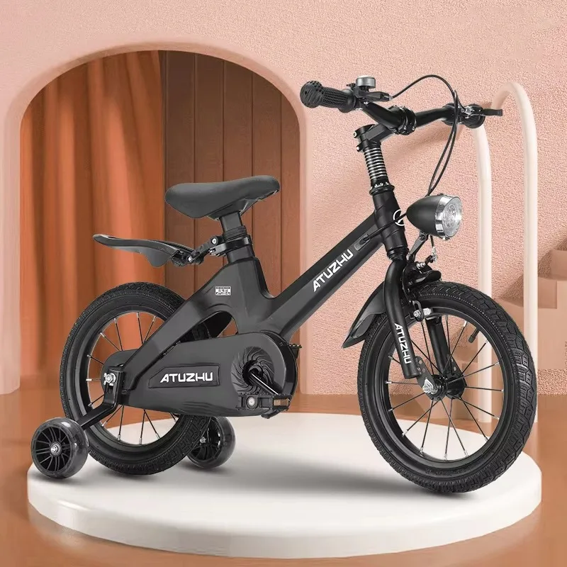 Airo Children's Bicycle with Magnesium Alloy for Boys and Girls Featuring Auxiliary Wheels for Children Aged 3 to 6 Baby Pedal