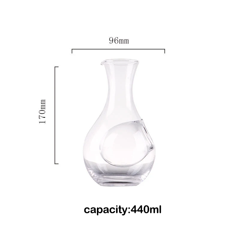 زجاج زجاجة النبيذ الدورق الجليد إبريق كوكتيل الشمبانيا مقعر بطانة أدوات التبريد المدفق النبيذ الحاويات الإبداعية النمط الياباني #6