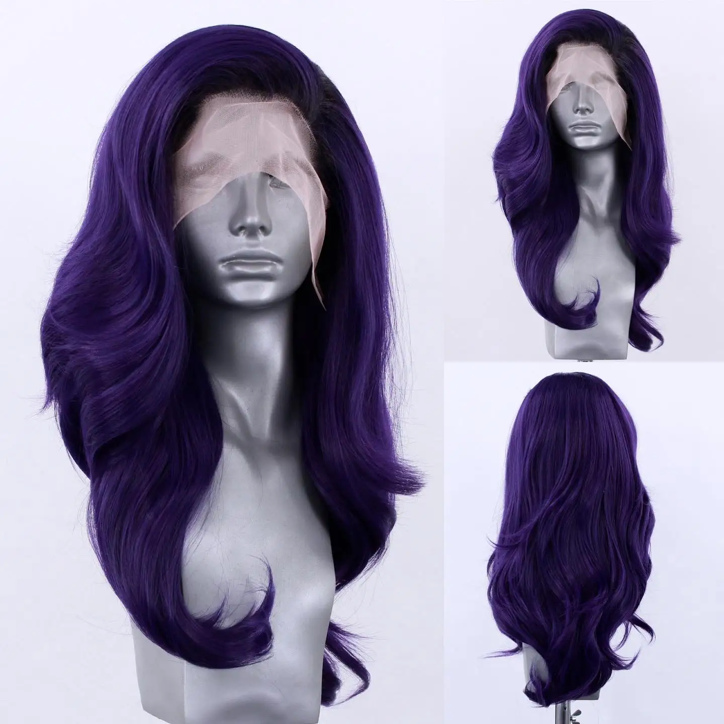 Perruque Lace Front Wig synthétique sans colle pour femmes noires, perruque en Fiber de haute température, naissance des cheveux naturelle, Cosplay,