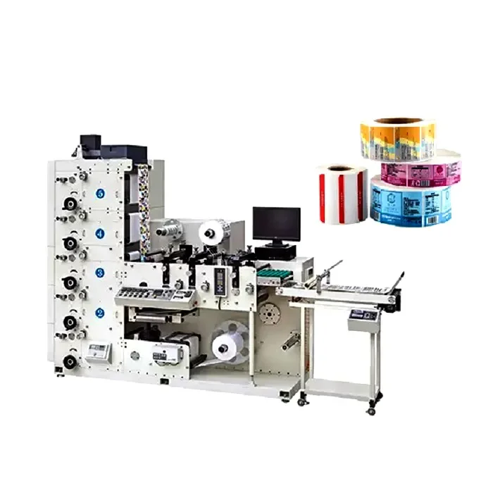 8 Color Roll To Roll Flexo Print And Label Machine Sticker Printing Machine