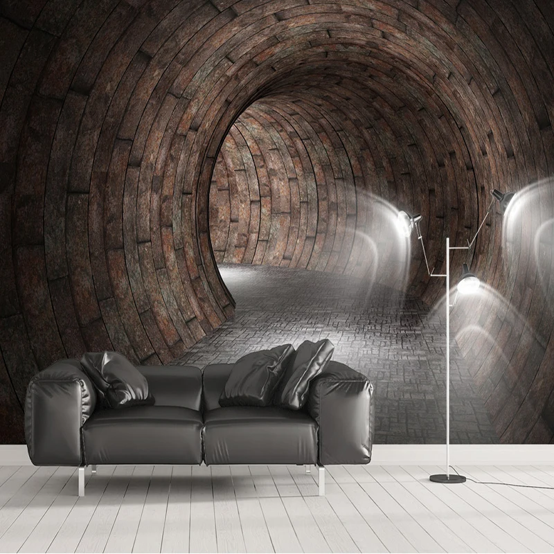 Customized Mural Wallpaper 3D Creative Abstract Space Restaurant Cafe Living room sofa TV background bedroom restaurant tunnel