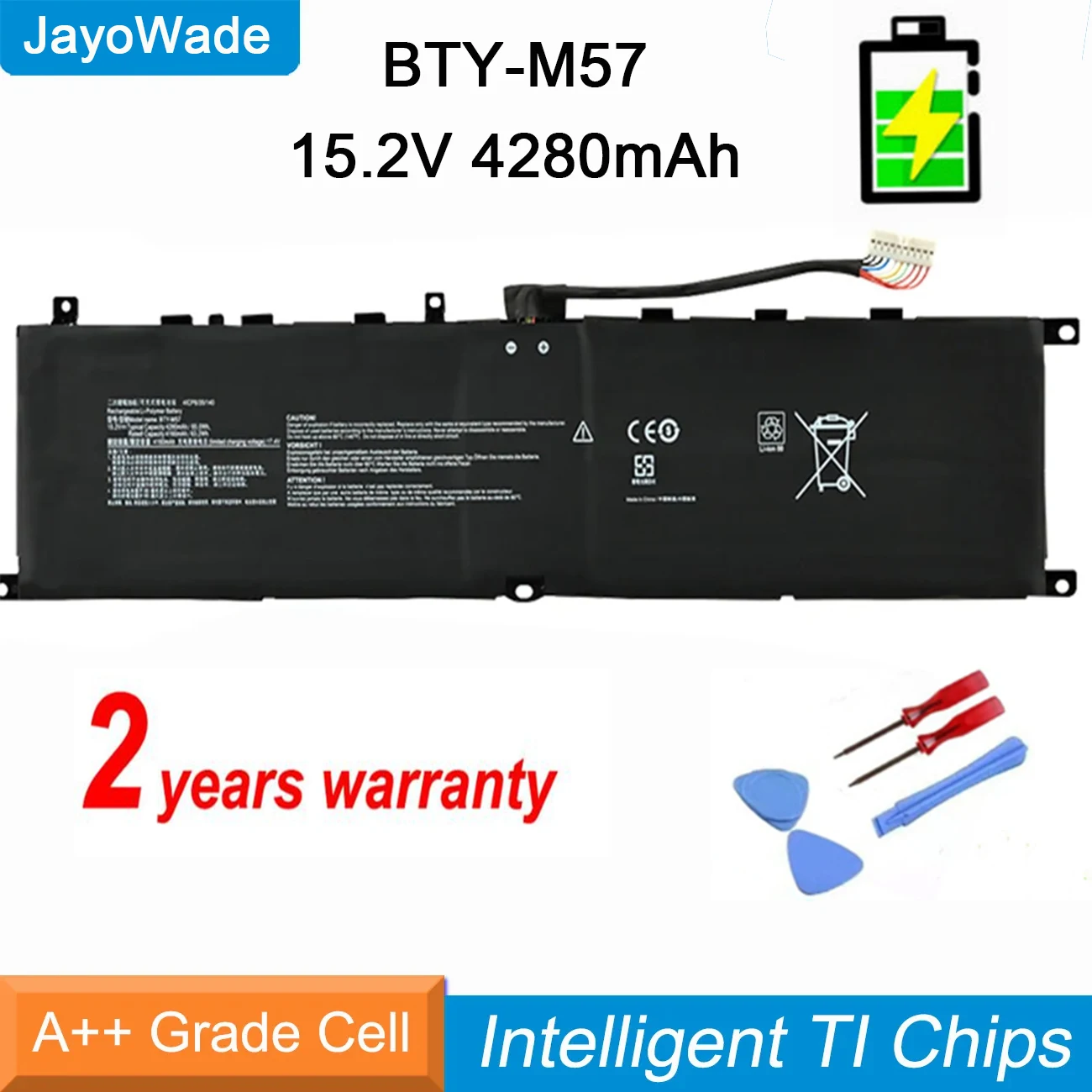 

High Quality New Smart BTY-M57 Laptop Battery For MSI GP66 GP76 MS-17K3 Leopard 10UG Series Notebook 15.2V 4280mAh 65WH BTY M57