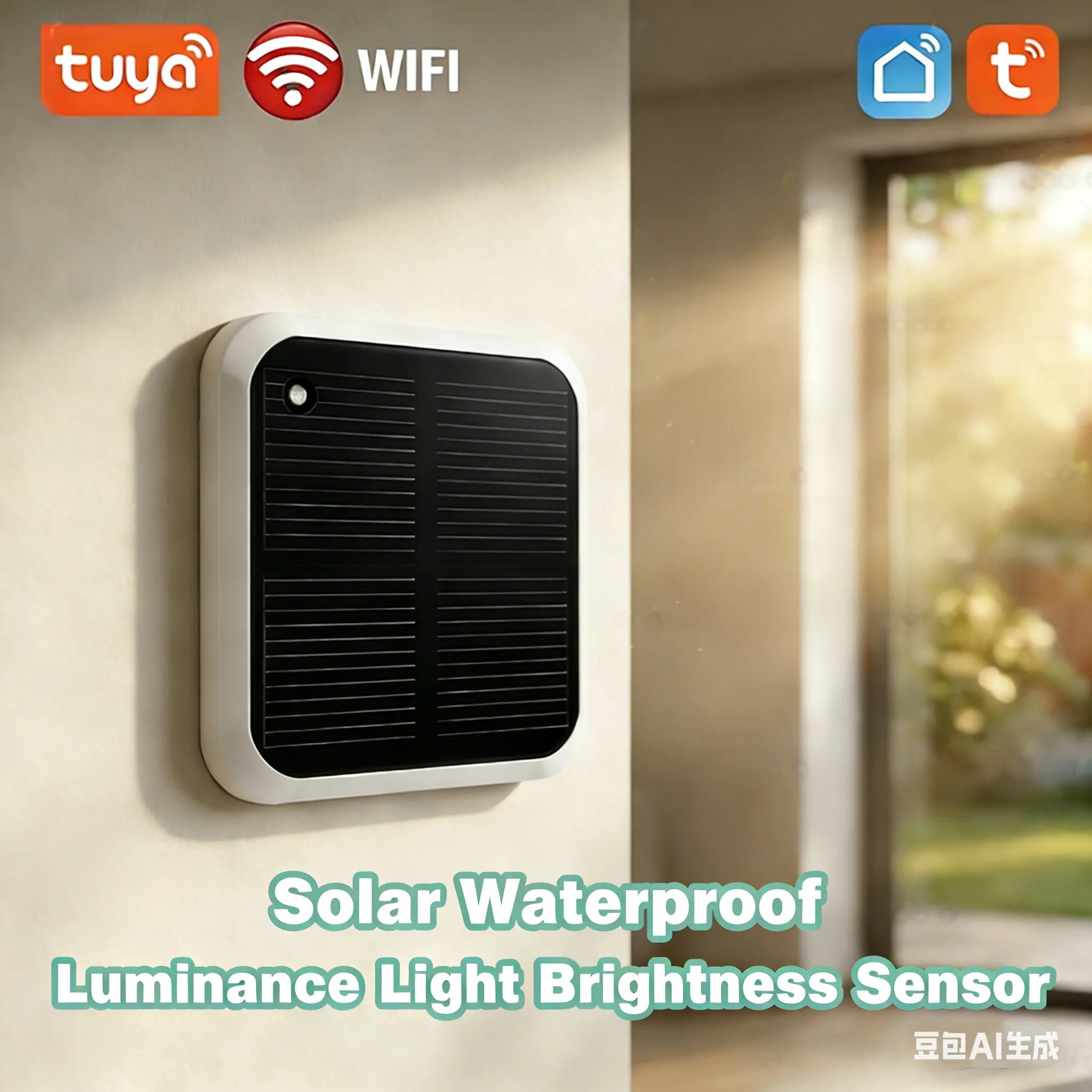 

Датчик освещенности Tuya WiFi на солнечной энергии, IP65, водонепроницаемый, для улицы, с мониторингом яркости в реальном времени, высокоточное измерение, простая установка