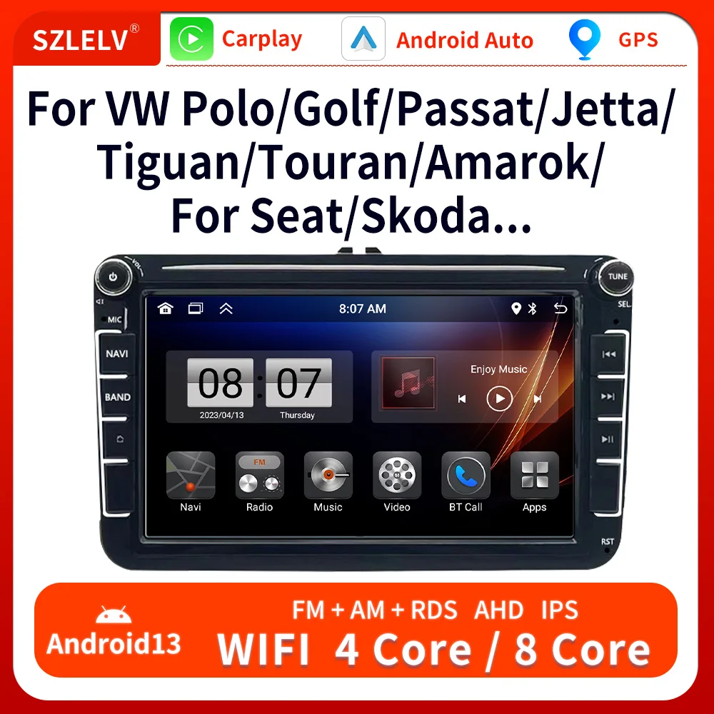 

Carplay Android 13 Auto Play Screen Car Radio For Volkswagen VW Golf 5 6 Passat B6 B7 BORA Polo CC MP5 Video Player Audio Stereo
